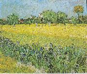Vincent Van Gogh View of Arles with irises in the foreground oil painting reproduction